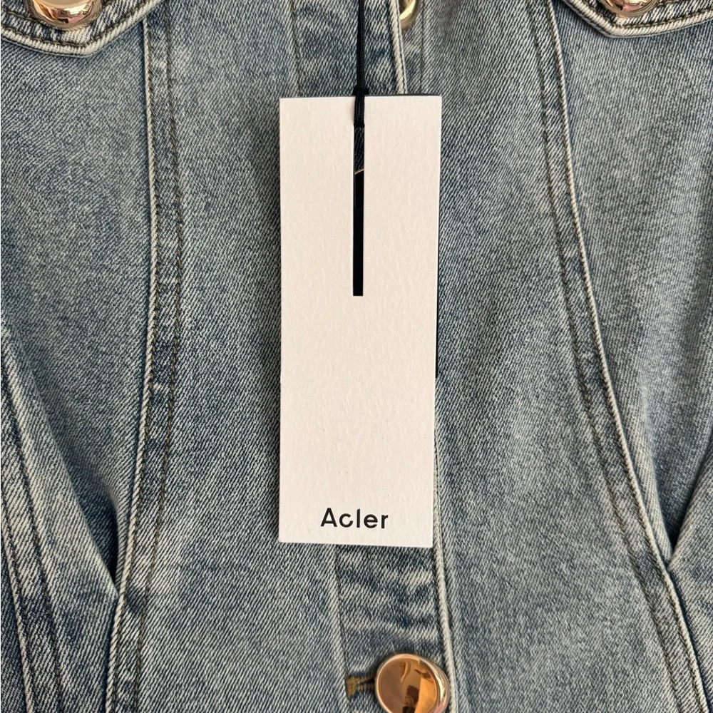 ACLER Mini Denim Dress (new, never worn) - Picture 5 of 6